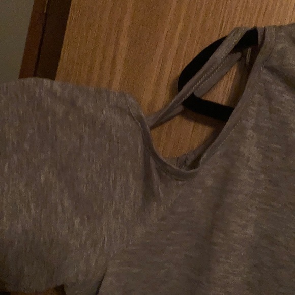 Off the shoulder, Criss Cross cut out Tee - Picture 2 of 2